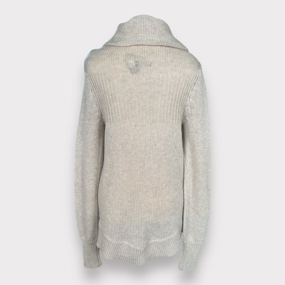 MODA International Tan Knit Snap Button Cowl Neck Sweater Women's Size Small - Picture 4 of 15